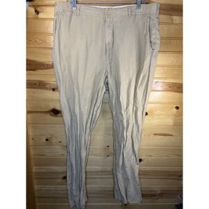 Polo by Ralph Lauren Linen & Silk Chino Khaki Dress Pants Size 38x30